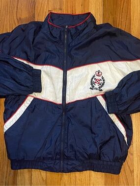 Vintage Active Exposure Preppy Nautical Jacket with Mariner Crest Women’s Size L